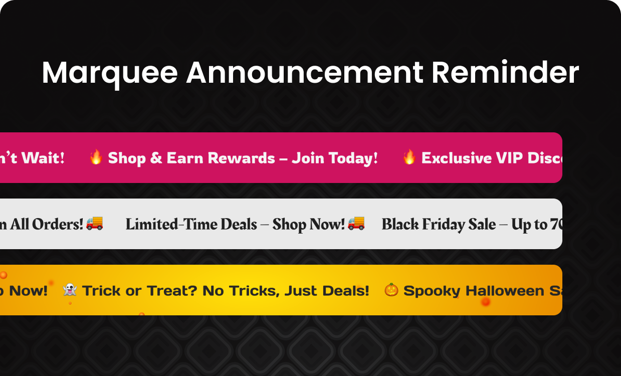 Marquee announcement preview